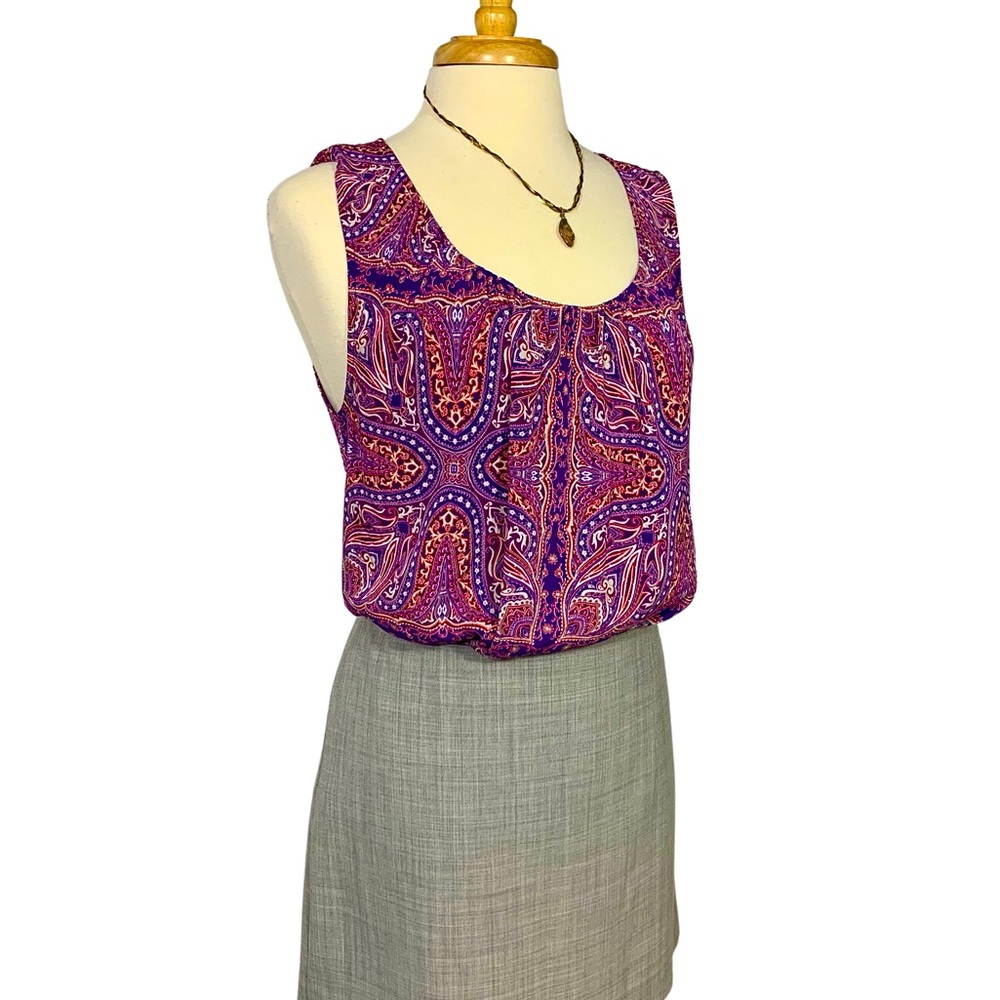 💵🎁 Cato Sleeveless Blouse w/ Paisley Pattern
